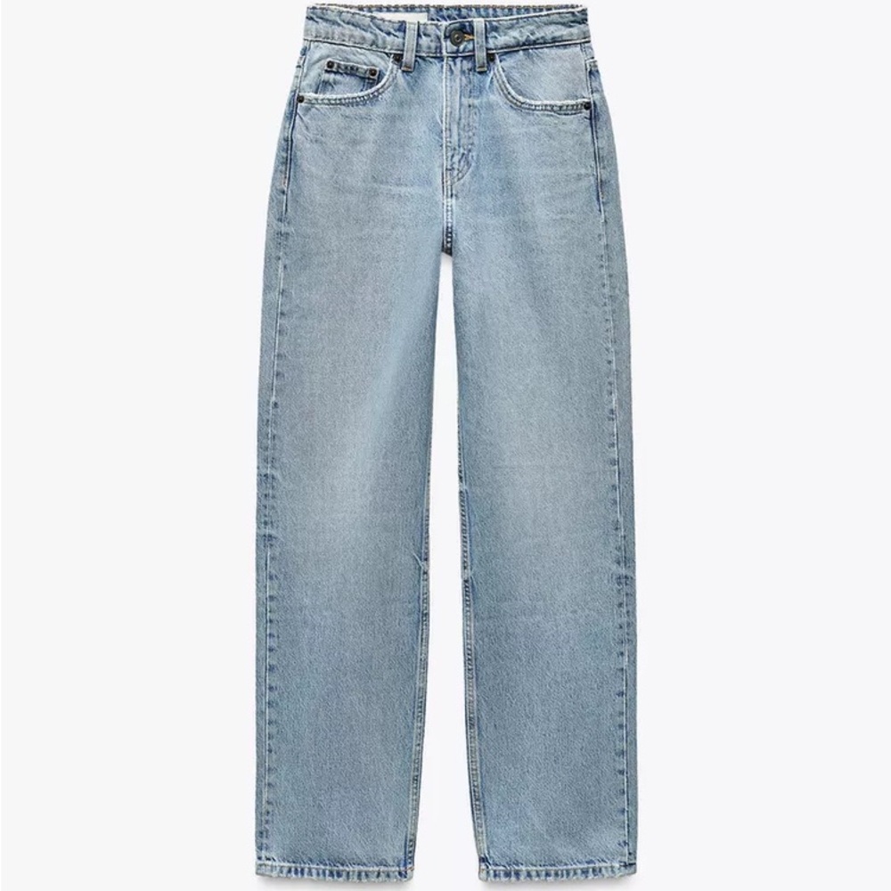 HIGH-WAISTED TRF MOM FIT JEANS Zara size 28 (US 6)